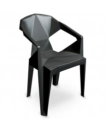 Cadeira 3D Lux Com Braço - Preta